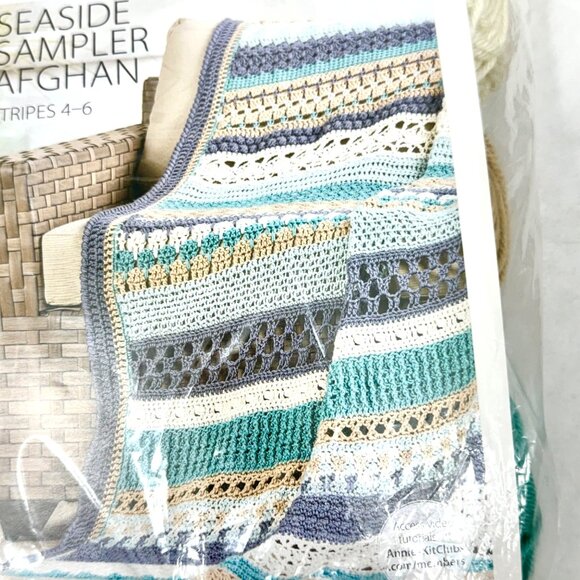 Annie's Crochet Club Striped Afghan Kit - Stripes 4-6 - New/Sealed - Picture 2 of 4